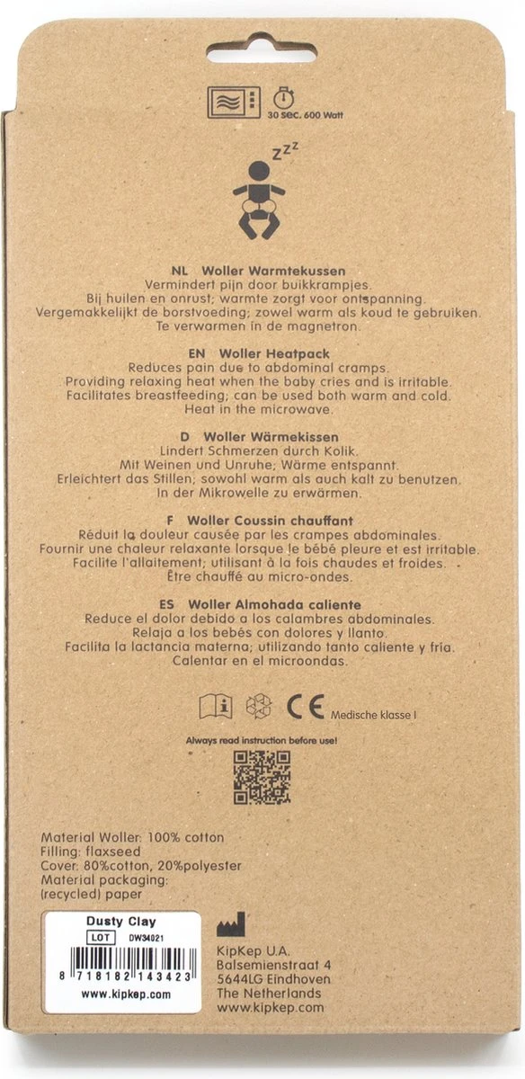 KipKep Woller Warmtekussen - Dusty Clay 9 KipKep Woller Warmtekussen - Dusty Clay - Afbeelding 7