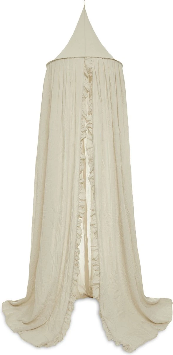 Jollein Baby Klamboe Vintage Ruffle 245cm - Nougat 3 Jollein Baby Klamboe Vintage Ruffle 245cm - Nougat