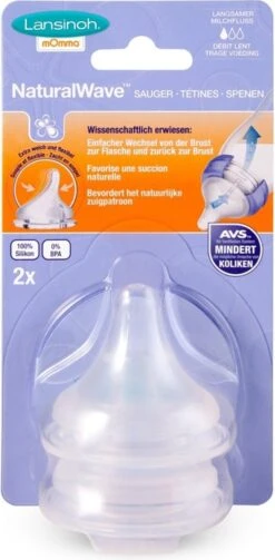 Lansinoh - Speen Trage Toevoer - Natural Wave - 2 Stuks -Winkel Voor Babyproducten 589x1200 4