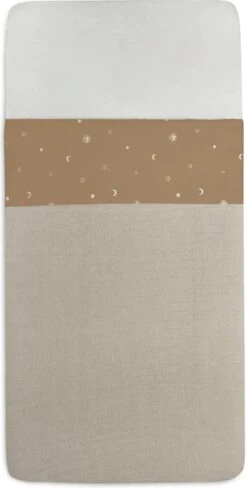 Jollein Baby Laken Wieg 75x100cm Stargaze - Biscuit -Winkel Voor Babyproducten 607x1200 1