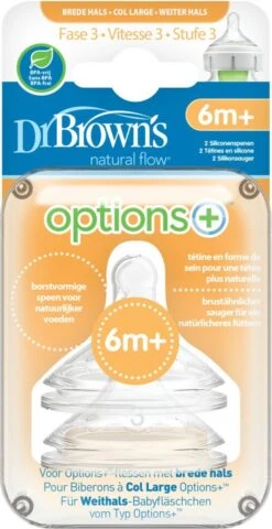 Dr. Brown's Options+ Anti-colic Fles Speen - Fase 3 - Voor Brede Halsfles - 2 Stuks -Winkel Voor Babyproducten 618x1200 1