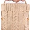 BonBini's® Baby Voetenzak - Babyvoetenzak - Wandelwagenvoetenzak - Babydekentje Met Knopen - Babydekentje Met Knopen - 75 X 35 Cm - 0-3 Maanden - Creamy Brown