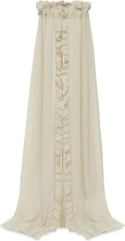Jollein Baby Sluier Vintage Ruffle 155cm - Nougat