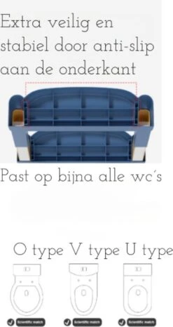 WC Verkleiner- WC Verkleiner Met Trapje- Extra Veilig- Opvouwbaar- Verstelbaar - Grijs & Wit - Toilet Trainer Voor Kind En Peuter -Winkel Voor Babyproducten 636x1200