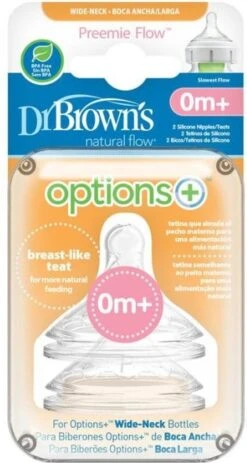 Dr. Brown's Options+ Anti-colic Speen Prematuur - Voor Brede Halsfles - 2 Stuks -Winkel Voor Babyproducten 640x1200 2