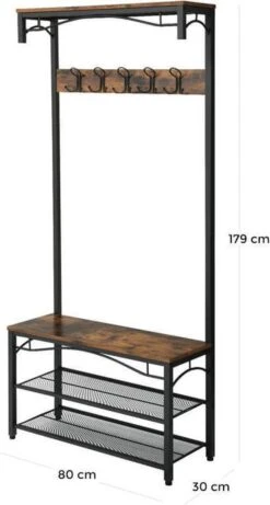 Merkloos Parya Home - Garderoberek Hoed En Kapstok, Zitbank / Hal Schoenenrek En Bank Met Planken, Hal Boom Met Haken, Metalen Frame Met Matte Afwerking, 80 X 32 X 178,5 Cm (L X B X H) 24 Merkloos Parya Home - Garderoberek Hoed En Kapstok, Zitbank / Hal Schoenenrek En Bank Met Planken, Hal Boom Met Haken, Metalen Frame Met Matte Afwerking, 80 X 32 X 178,5 Cm (L X B X H) -Winkel Voor Babyproducten 643x1200