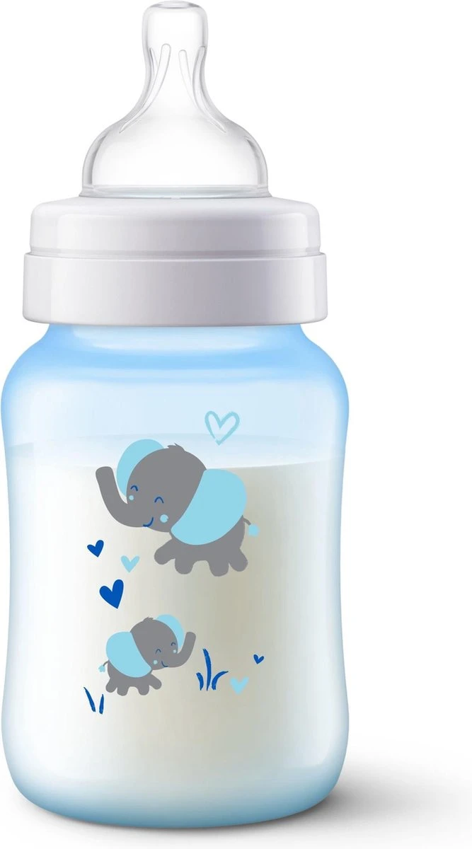 Philips Avent Anti-colic SCF821/15 - Babyfles (260 Ml) - 1 Stuk - Blauw 11 Philips Avent Anti-colic SCF821/15 - Babyfles (260 Ml) - 1 Stuk - Blauw - Afbeelding 9