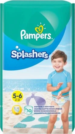Pampers® Pampers Splashers - Maat 5-6 (14+ Kg) - 10 Wegwerpbare Zwemluiers -Winkel Voor Babyproducten 667x1200