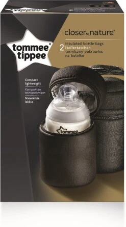 Tommee Tippee Closer To Nature - Geïsoleerde Tas Voor Zuigflessen - Set Van 2 - Zwart -Winkel Voor Babyproducten 669x1200