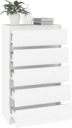 VidaXL Ladekast 60x36x103 Cm Bewerkt Hout Wit -Winkel Voor Babyproducten 680x1200