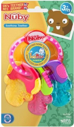 Nûby - IcyBite Koelbijtsleutels - Roze - 3m+ -Winkel Voor Babyproducten 704x1200 1