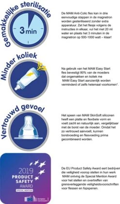 Mam Easy Anti Colic Zuigfles 130ml | Wit Met Fopspeen | Vanaf 0 Maanden | Ideale Drinkfles In Combinatie Met Borstvoeding -Winkel Voor Babyproducten 707x1200 1