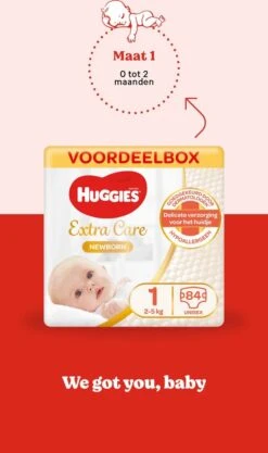Huggies Luiers - Maat 1 (2 Tot 5 Kg) - 168 (8x21) Stuks - Newborn - Voordeelverpakking -Winkel Voor Babyproducten 711x1200 1