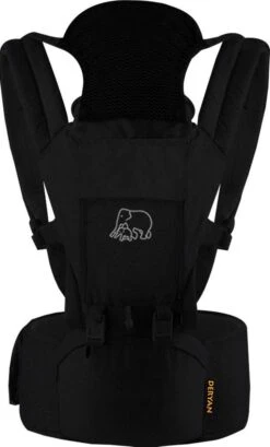 Deryan Pack Luxe Ergonomische Draagzak - Babydrager + Opbergvakjes - Zwart -Winkel Voor Babyproducten 724x1200 4