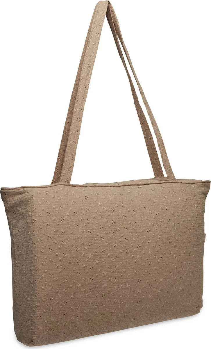 Jollein Shopper Embroidery - Biscuit 4 Jollein Shopper Embroidery - Biscuit - Afbeelding 2