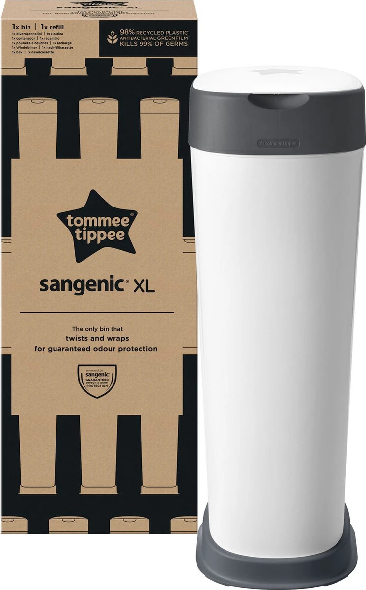 Tommee Tippee Twist & Click XL-luieremmer - Voor Maximaal 60 Luiers - Milieuvriendelijker Systeem - 1 Navulcassette - Duurzaam Geproduceerde Antibacteriële GREENFILM 12 Tommee Tippee Twist & Click XL-luieremmer - Voor Maximaal 60 Luiers - Milieuvriendelijker Systeem - 1 Navulcassette - Duurzaam Geproduceerde Antibacteriële GREENFILM - Afbeelding 10