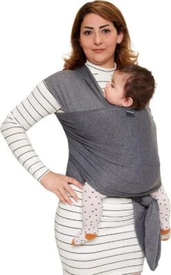 Baby Garden Draagdoek Grijs - Ergonomisch - Original - Inclusief Slabbetje -Winkel Voor Babyproducten 748x1200 3