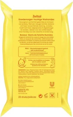 Zwitsal Goedemorgen Baby Vochtige Washandjes - 20 Stuks -Winkel Voor Babyproducten 752x1200