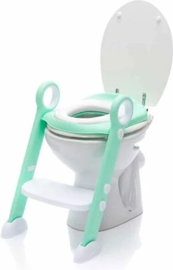 Zavelo Toilet Trainer Met Trapje | Brilverkleiner Met Handvaten En Opstapje | Opvouwbaar Toilet Met Afneembaar Zitje | WC Zindelijkheids Training Voor Jongens/Meisjes | Urinoirs Voor Kind/Peuter Van 2 Tot 7 Jaar | Mint -Winkel Voor Babyproducten 769x1200 1