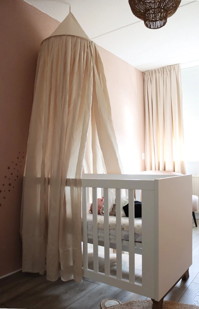 Deryan Baby Klamboe Vintage 245cm - Kinderklamboe - Hemeltje- Nougat 14 Deryan Baby Klamboe Vintage 245cm - Kinderklamboe - Hemeltje- Nougat - Afbeelding 12