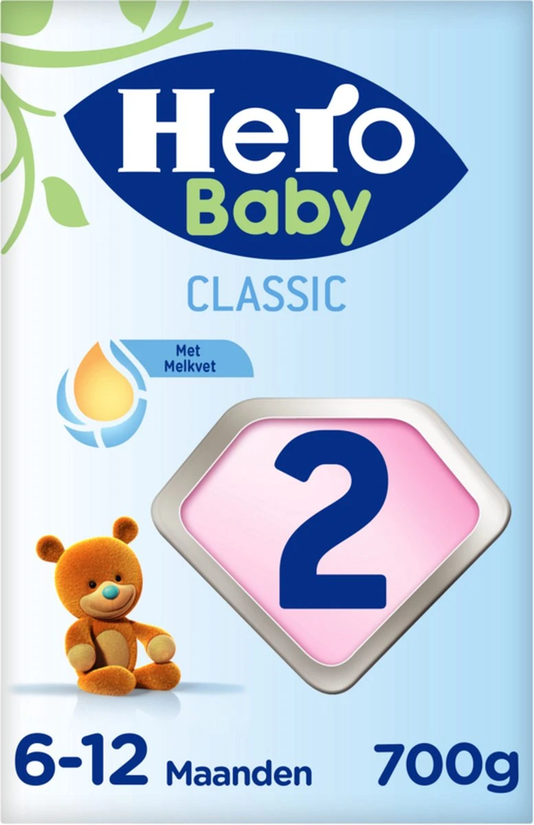 Hero Baby Opvolgmelk Classic 2 Vanaf 6+ Maanden - Flesvoeding - 3 X 700gr - Standaard 2 - Met Melkvet - Palmolie Vrij 4 Hero Baby Opvolgmelk Classic 2 Vanaf 6+ Maanden - Flesvoeding - 3 X 700gr - Standaard 2 - Met Melkvet - Palmolie Vrij - Afbeelding 2