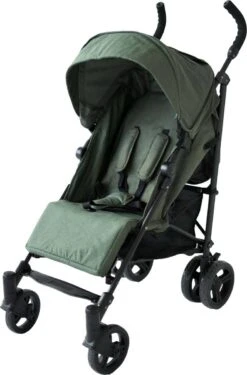 Prénatal Luxe Buggy – Kinderwagen Met Boodschappenmand En Zonneklep - Verstelbare Wandelwagen – Inklapbaar Met 1 Hand - Plooibuggy Groen