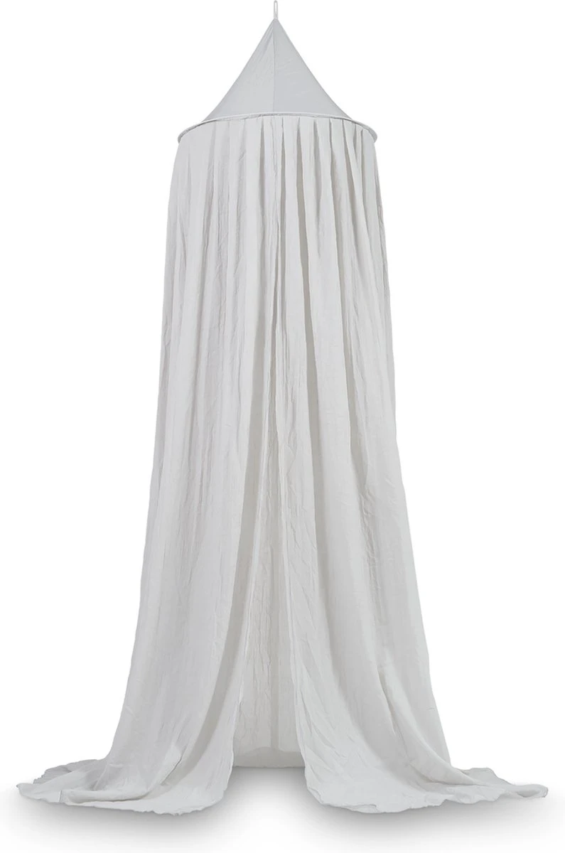 Jollein Baby Klamboe Vintage 245cm - Soft Grey 4 Jollein Baby Klamboe Vintage 245cm - Soft Grey - Afbeelding 2