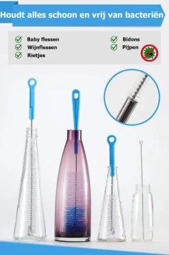 Flessenborstel - Flessenrager - Schoonmaakborstel - Flessenreiniger - 5 Stuks - Kras- En BPA Vrij - Geschikt Voor Alle Oppervlakken -Winkel Voor Babyproducten 800x1200 230