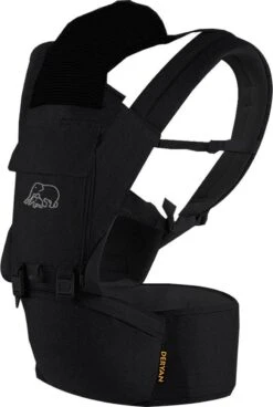 Deryan Pack Luxe Ergonomische Draagzak - Babydrager + Opbergvakjes - Zwart -Winkel Voor Babyproducten 805x1200 2