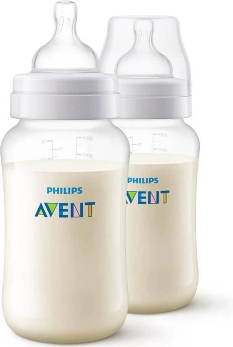 Philips Avent - Anti Koliek Babyfles - 330 Ml - 3+M - 2 Stuks 3 Philips Avent - Anti Koliek Babyfles - 330 Ml - 3+M - 2 Stuks