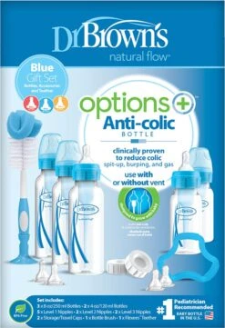 Dr. Brown's Options+ Anti-colic - Giftset Standaardfles - Blauw -Winkel Voor Babyproducten 820x1200 2