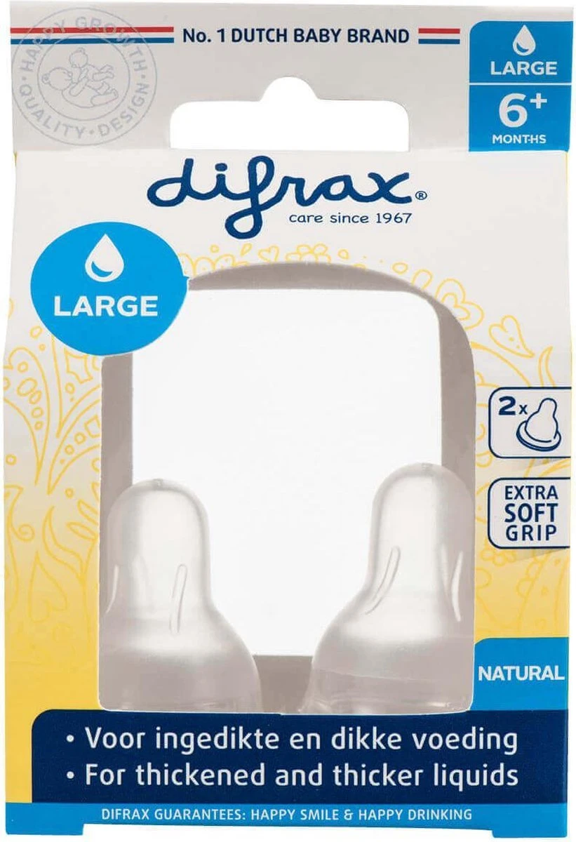 Difrax Flessenspeen Natural - Maat Large - 2 Stuks 10 Difrax Flessenspeen Natural - Maat Large - 2 Stuks - Afbeelding 8
