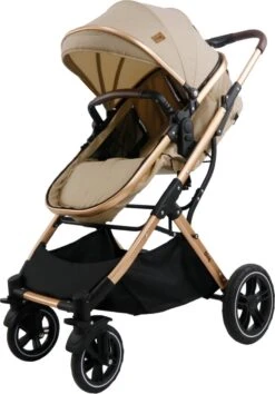 Ding Juna Kinderwagen 3 In 1 - Beige/Rose - Combi Kinderwagen Incl. Autostoel -Winkel Voor Babyproducten 837x1200 12