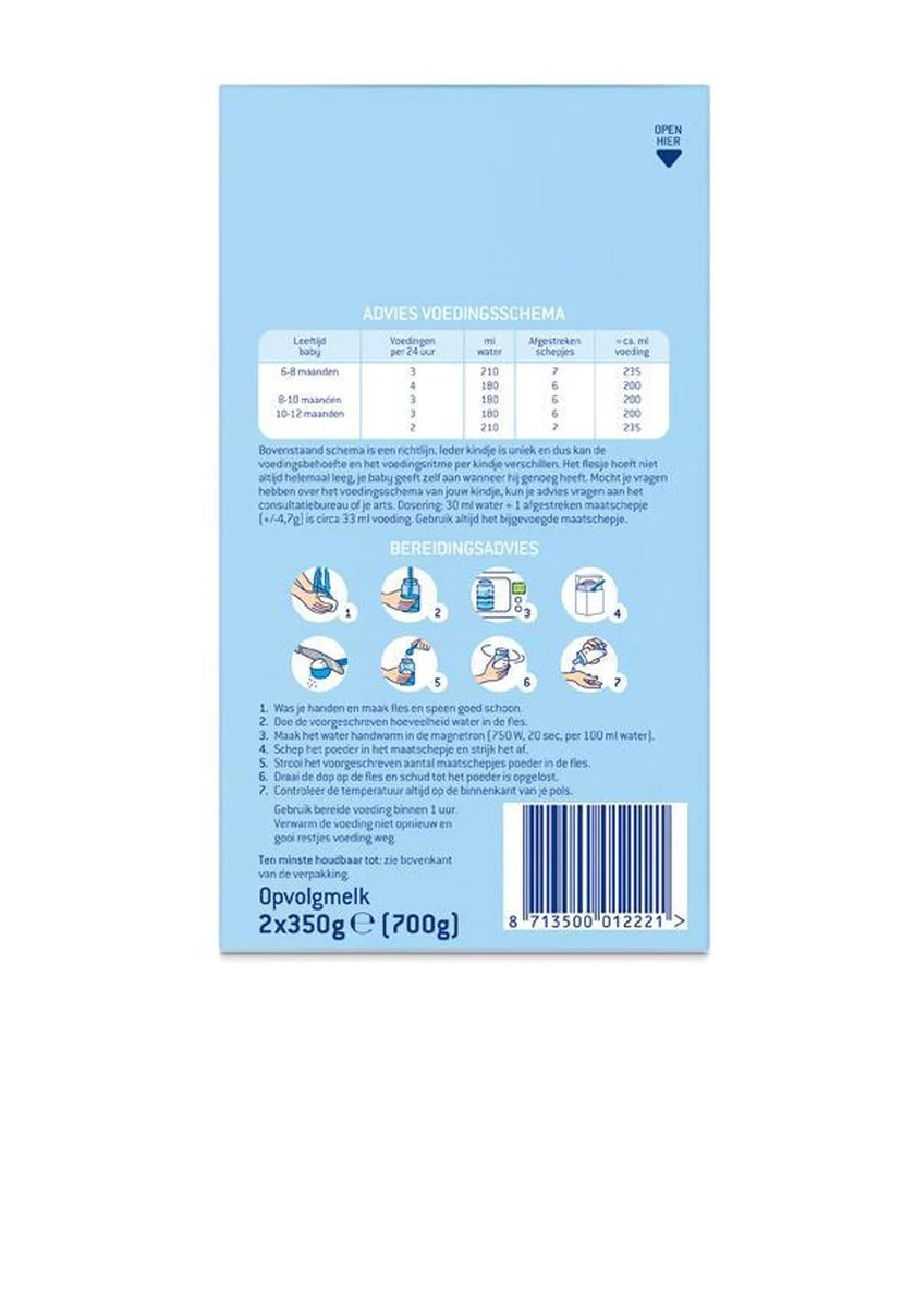 Hero Baby Opvolgmelk Classic 2 Vanaf 6+ Maanden - Flesvoeding - 3 X 700gr - Standaard 2 - Met Melkvet - Palmolie Vrij 5 Hero Baby Opvolgmelk Classic 2 Vanaf 6+ Maanden - Flesvoeding - 3 X 700gr - Standaard 2 - Met Melkvet - Palmolie Vrij - Afbeelding 3