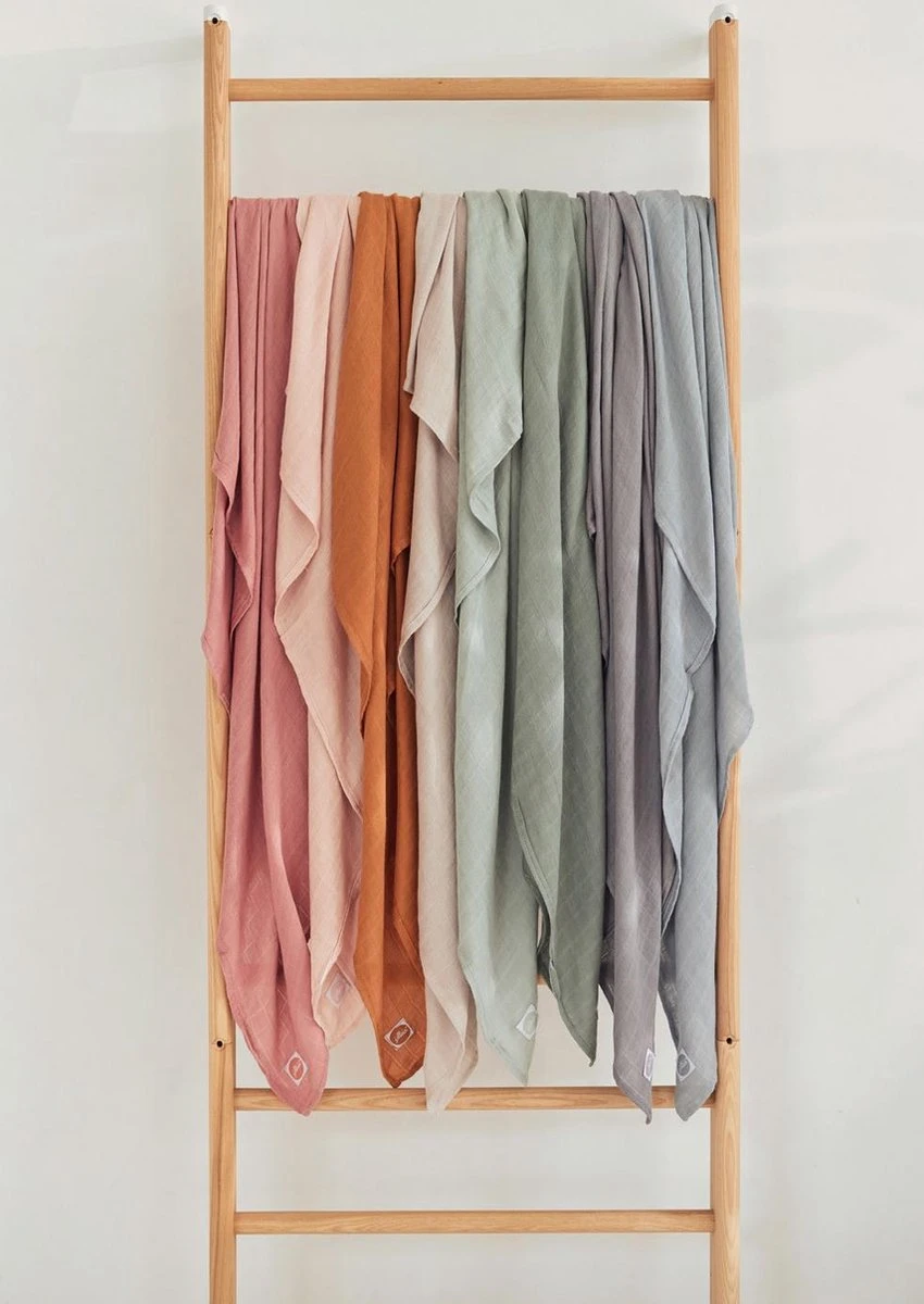 Jollein Hydrofiele Doek Large 115x115cm Bamboe Katoen - Pale Pink - 2 Stuks 19 Jollein Hydrofiele Doek Large 115x115cm Bamboe Katoen - Pale Pink - 2 Stuks - Afbeelding 17