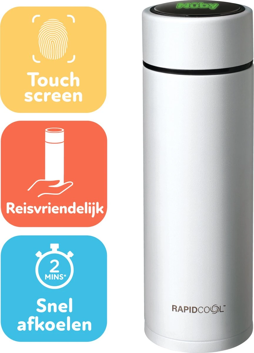 Nûby - RapidCool™ - Maak De Perfecte Flesvoeding Voor Je Baby - Flessenkoeler - Inclusief Melkpoederdispenser En Digitaal Deksel - Wit 9 Nûby - RapidCool™ - Maak De Perfecte Flesvoeding Voor Je Baby - Flessenkoeler - Inclusief Melkpoederdispenser En Digitaal Deksel - Wit - Afbeelding 7