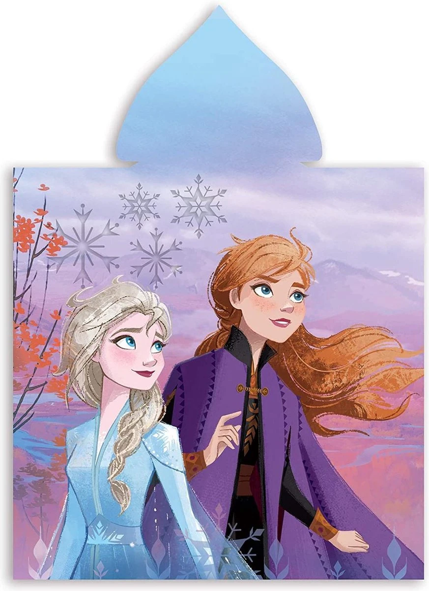 Badponcho Disney Frozen - 55 X 110 Cm. - Anna En Elsa Poncho Handdoek 4 Badponcho Disney Frozen - 55 X 110 Cm. - Anna En Elsa Poncho Handdoek - Afbeelding 2