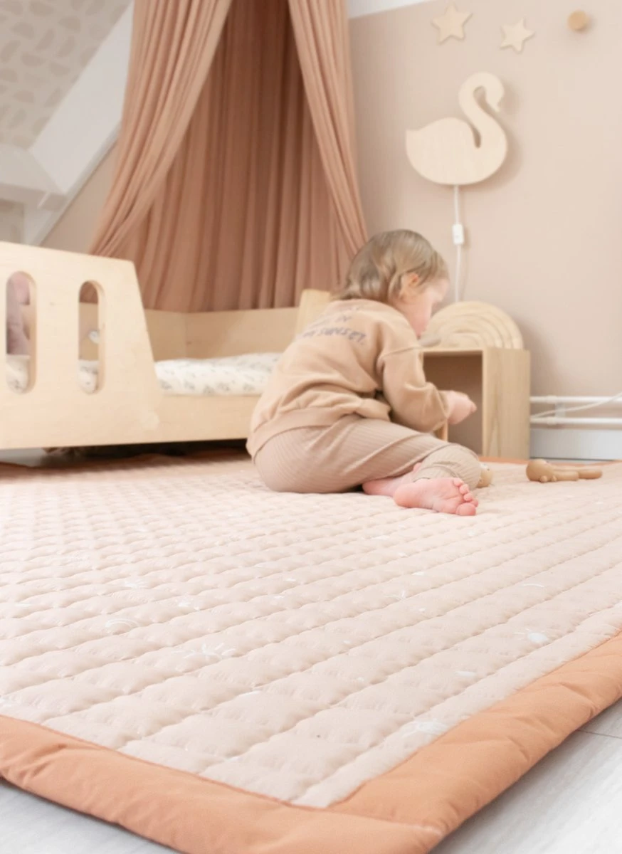 Love By Lily - Groot Baby Speelkleed - Rosy Sky - 200x150cm 14 Love By Lily - Groot Baby Speelkleed - Rosy Sky - 200x150cm - Afbeelding 12