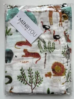 Hydrofiele Doek XL - Baby Inbakerdoek - 120x120 Cm - Safari Dieren 12 Hydrofiele Doek XL - Baby Inbakerdoek - 120x120 Cm - Safari Dieren -Winkel Voor Babyproducten 900x1200 5