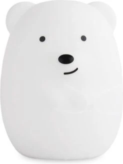 Merkloos VIO Products - Nachtlampje Beer - Zacht Kinderlampje - 8 LED Kleuren Kinderkamer - Dimbaar - BPA Vrij - Kindvriendelijk - Milieuvriendelijk - Baby Cadeau