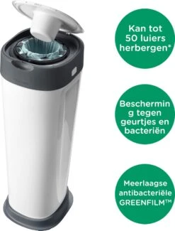 Tommee Tippee Twist & Click XL-luieremmer - Voor Maximaal 60 Luiers - Milieuvriendelijker Systeem - 1 Navulcassette - Duurzaam Geproduceerde Antibacteriële GREENFILM 14 Tommee Tippee Twist & Click XL-luieremmer - Voor Maximaal 60 Luiers - Milieuvriendelijker Systeem - 1 Navulcassette - Duurzaam Geproduceerde Antibacteriële GREENFILM -Winkel Voor Babyproducten 911x1200