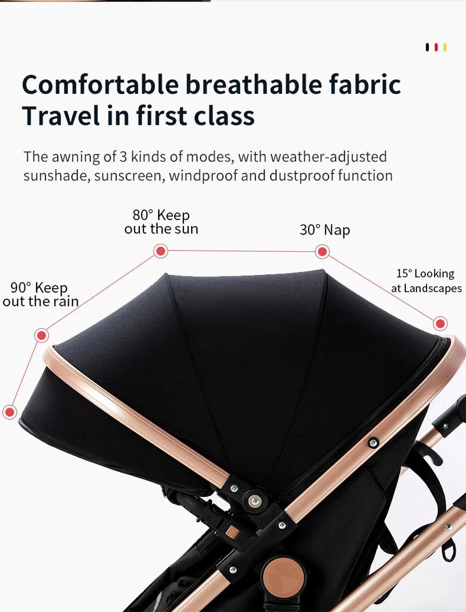 Luxe Kinderwagen 3 In 1 - Wandelwagen - Kinderwagen 3-in-1 Incl Autostoel - Kinderwagen Maxi Cosi – Buggy 3 In 1 - Newborn - Grijs 11 Luxe Kinderwagen 3 In 1 - Wandelwagen - Kinderwagen 3-in-1 Incl Autostoel - Kinderwagen Maxi Cosi – Buggy 3 In 1 - Newborn - Grijs - Afbeelding 9