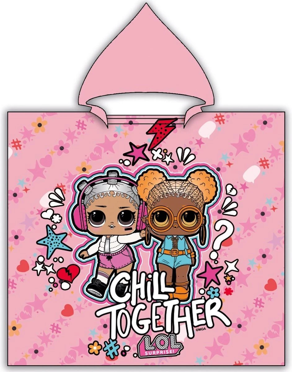 L.O.L. Surprise! LOL Surprise! Poncho Katoen - 60 X 120 Cm - Roze 3 L.O.L. Surprise! LOL Surprise! Poncho Katoen - 60 X 120 Cm - Roze