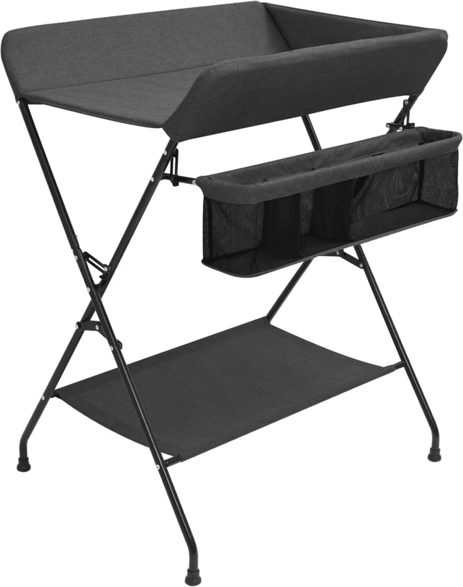 VidaXL Verschoontafel Ijzer Antracietkleurig 3 VidaXL Verschoontafel Ijzer Antracietkleurig