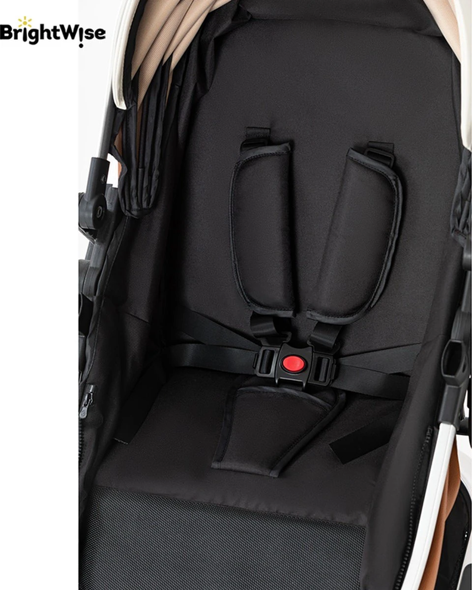 Merkloos BrightWise® Luxe Kinderwagen 3 In 1 Voldoet Aan Alle Europese Veiligheidscertificaten - Wandelwagen - Kinderwagen 3-in-1 Incl Autostoel - Kinderwagen Maxi Cosi – Buggy 3 In 1 - Newborn - Leer - Bruin 4 Merkloos BrightWise® Luxe Kinderwagen 3 In 1 Voldoet Aan Alle Europese Veiligheidscertificaten - Wandelwagen - Kinderwagen 3-in-1 Incl Autostoel - Kinderwagen Maxi Cosi – Buggy 3 In 1 - Newborn - Leer - Bruin - Afbeelding 2