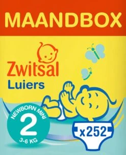 Zwitsal Luiers - Mini Maat 2 - 252 Stuks - Voordeelverpakking