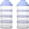 Merkloos Melkpoeder Doseerdoosje - Set Van 2 - BPA Vrij - Blauw - 4 Lagen -Melkpoeder Toren - Babypoeder Bewaarbakje - Reisbox - Dispenser - Poedertoren -Winkel Voor Babyproducten 972x1200 4