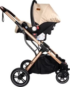 Ding Juna Kinderwagen 3 In 1 - Beige/Rose - Combi Kinderwagen Incl. Autostoel -Winkel Voor Babyproducten 974x1200 8