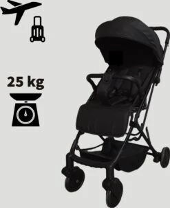 WOOSH New Buggy - Zwart - One Hand Folding - 3 Slaapstanden - Wandelwagen Tot 25 Kg - Regenhoes - Bekerhouder - Muggennet -Winkel Voor Babyproducten 977x1200 7