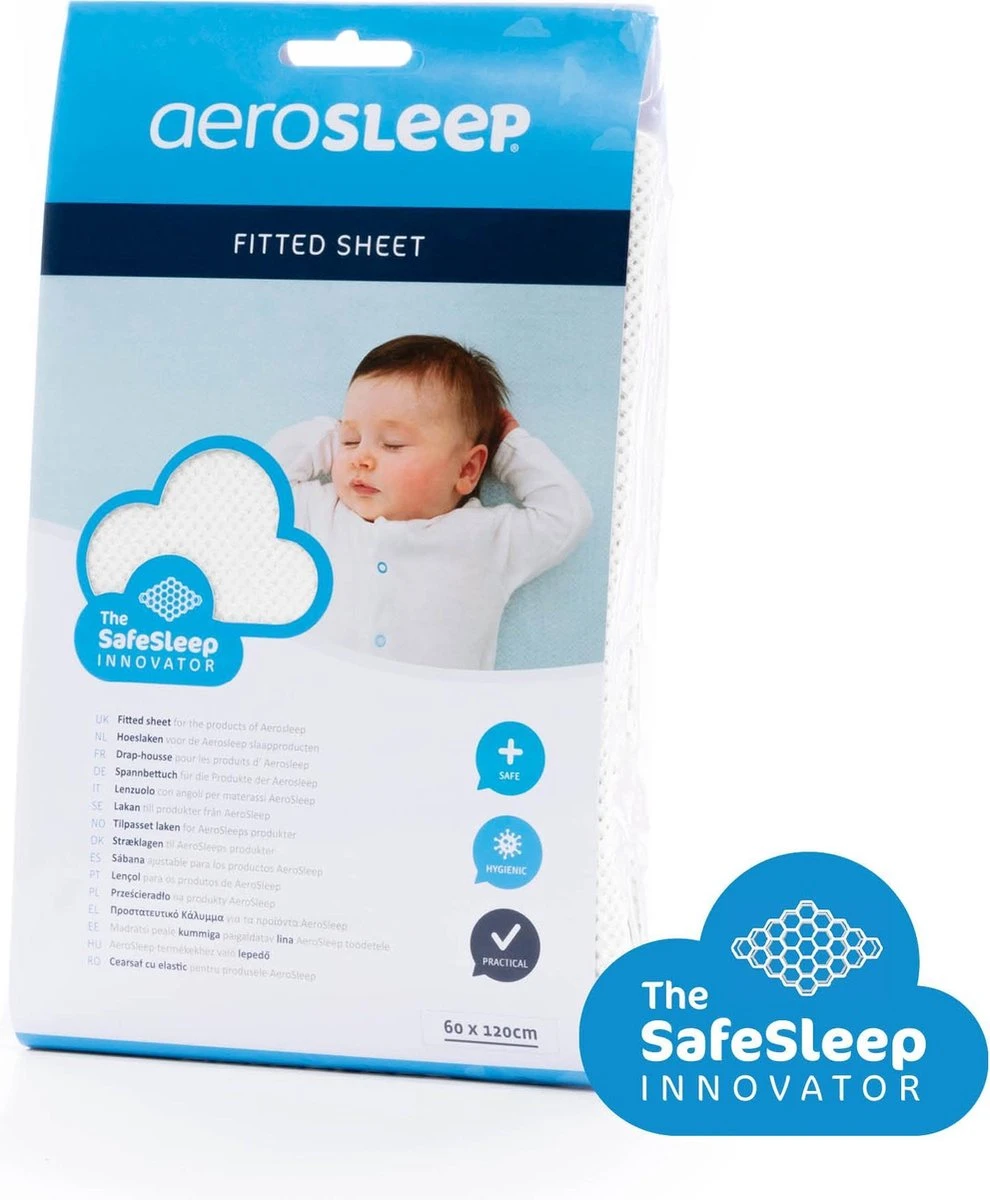 AeroSleep® Hoeslaken - Wieg - 80 X 50 Cm - Wit 3 AeroSleep® Hoeslaken - Wieg - 80 X 50 Cm - Wit